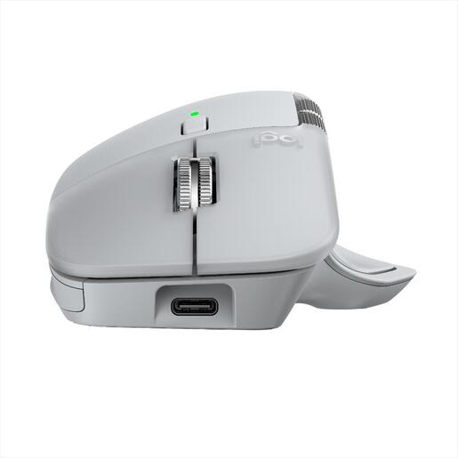 MOUSE WIRELESS USB LOGITECH MX Master 4 w/Bluetooth Multi-device, pale gray, Bolt, 910-007563