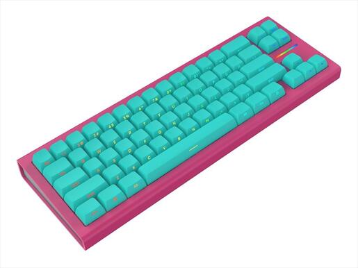 KEYBOARD MECHANICAL NUBI NK68HE ICE, 65%, RGB, G3MS Magnetite Ice, USB-C, NK68-HE-ICE-ANSI