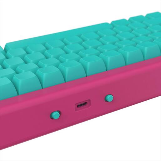 KEYBOARD MECHANICAL NUBI NK68HE ICE, 65%, RGB, G3MS Magnetite Ice, USB-C, NK68-HE-ICE-ANSI