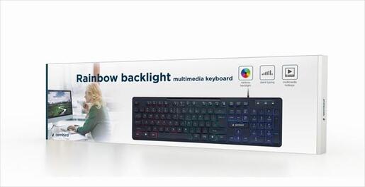 KEYBOARD WIRED USB GEMBIRD LED backlight, KB-UML-02