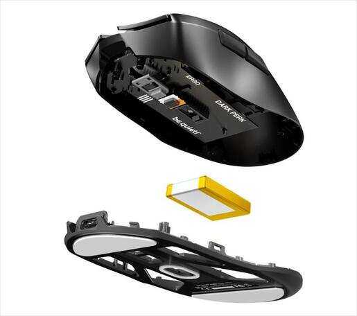 MOUSE WIRELESS USB BE QUIET! DARK PERK ERGO (PixArt PAW3950 sensor), 32000 DPI, 55 g, 8K polling rate, 2.4GHz, PTFE glide skates, Black, BM007