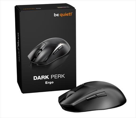 MOUSE WIRELESS USB BE QUIET! DARK PERK ERGO (PixArt PAW3950 sensor), 32000 DPI, 55 g, 8K polling rate, 2.4GHz, PTFE glide skates, Black, BM007