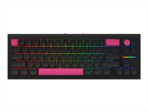 KEYBOARD MECHANICAL NUBI NK68 PRO, 65%, RGB, G3MS Aquamarine, 2.4Ghz/USB-C, Black, NK68-PRO-WL-BL-ANSI