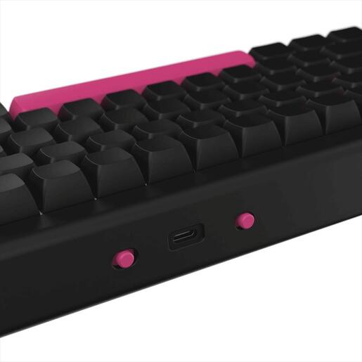 KEYBOARD MECHANICAL NUBI NK68 PRO, 65%, RGB, G3MS Aquamarine, 2.4Ghz/USB-C, Black, NK68-PRO-WL-BL-ANSI