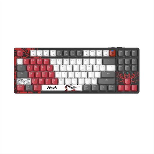KEYBOARD MECHANICAL A4TECH Bloody Naraka WS87 TKL, Hot-swappable, BLMS RED PLUS Switch, Wireless, RGB Backlit, Red