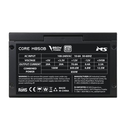 MS CORE M850B ATX3.1