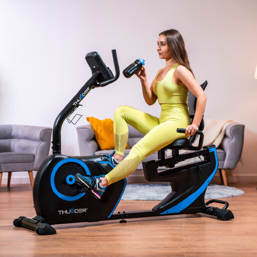 THUNDER OPAL – електромагнетски лежечки велосипед (recumbent) за домашен тренинг