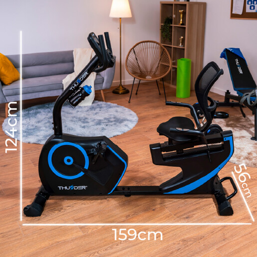 THUNDER OPAL – електромагнетски лежечки велосипед (recumbent) за домашен тренинг