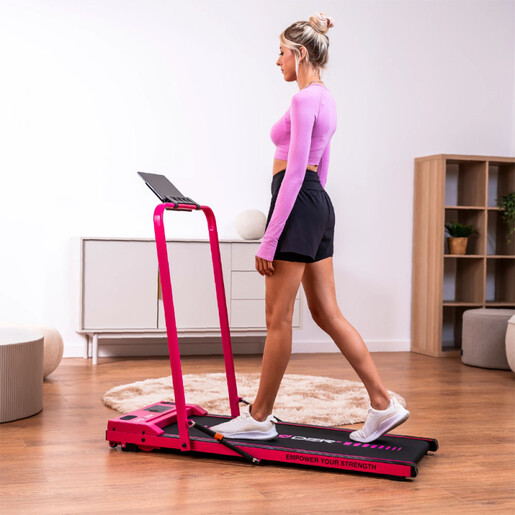 THUNDER Viva Pink Ел. лента за трчање – 2 KM, 1–8 km/h, компактна 2-во-1