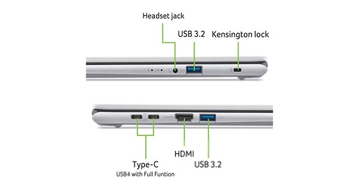 Acer Aspire Go 15 AG15-72P-77B9, NX.JSVEX.00N, 15.6" FHD, Intel Core 7 150U, 16GB RAM, 1TB PCIe NVMe SSD, Intel Graphics, FreeDOS, лаптоп