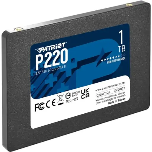 Patriot SSD 2.5 SATA3 1TB P220 550MBs/500MBs P220S1TB25