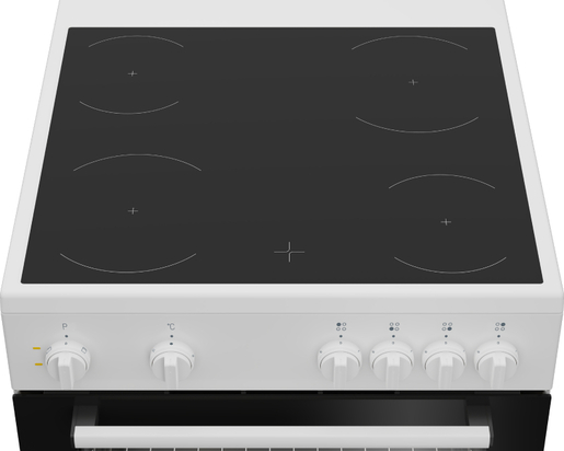 Beko FBS 67000 WD шпорет, 73L, A, 4 стаклокерамички зони, Steamshine