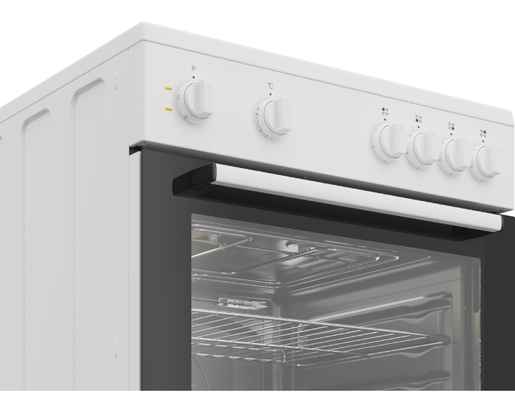Beko FBS 67000 WD шпорет, 73L, A, 4 стаклокерамички зони, Steamshine