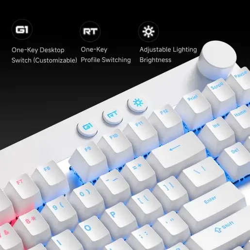 MCHOSE Mix 87 Hall Effect Magnetic Switch white Gaming тастатура