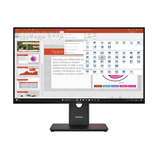 Lenovo ThinkVision T27-40 - 27" FHD IPS, 120Hz, HDMI, VGA, 4ms монитор