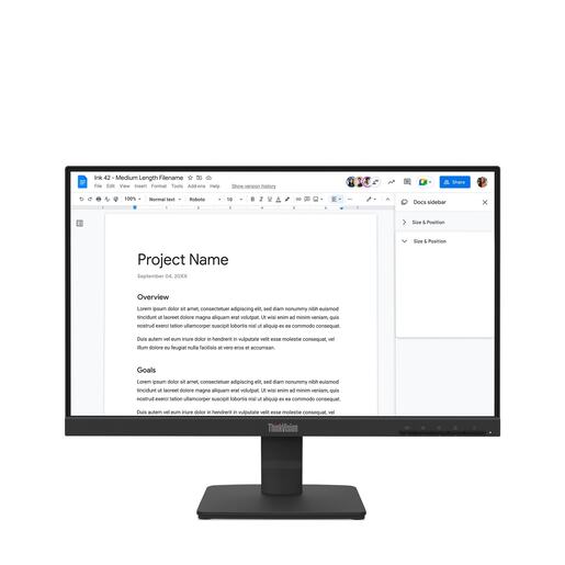Lenovo ThinkVision S22-4e - 21,5" FHD IPS, 100Hz, HDMI, VGA, 4ms монитор