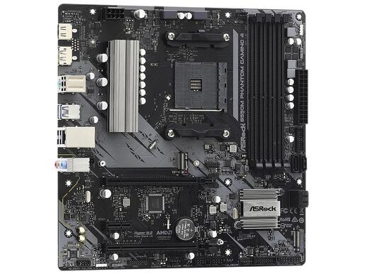 MB AM4 B550M Phantom Gaming 4 ASROCK 4xDDR4 4733Mhz(O.C), 1xPCIex16 4.0,1xPCIex16 3.0, 1xPCIex1, HDMI, DP, 4xSATAIII, 2xM.2, 8xUSB 3.2 Gen1