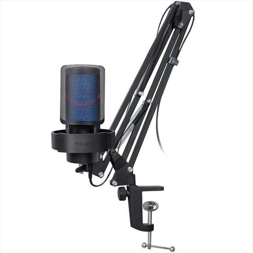 MICROPHONE FIFINE A8T RGB, w/ARM, USB Type-C, 2.0m cable, Black, A8T