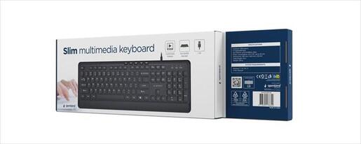 KEYBOARD WIRED USB GEMBIRD SLIM KEYS, Black, KB-MCH-05
