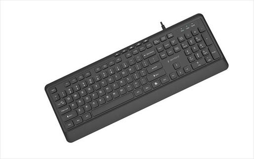 KEYBOARD WIRED USB GEMBIRD SLIM KEYS, Black, KB-MCH-05
