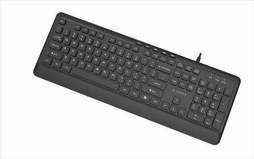 KEYBOARD WIRED USB GEMBIRD SLIM KEYS, Black, KB-MCH-05