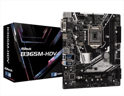 MB 1151 B365M-HDV ASROCK 2xDDR4 2666Mhz, VGA, DVI-D, HDMI, 1xPCIex16, 1xPCIex1, 1xM.2, 6xSATAIII, 6xUSB3.1, 2xUSB 2.0, 7.1 CH HD Audio 90-MXB9R0-A0UAYZ