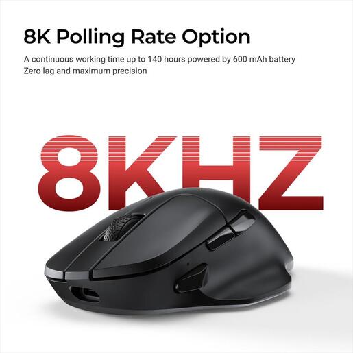 MOUSE WIRELESS USB KEYCHRON M7, w/bluetooth, 30000 DPI, 8000Hz, Black, M7-A23