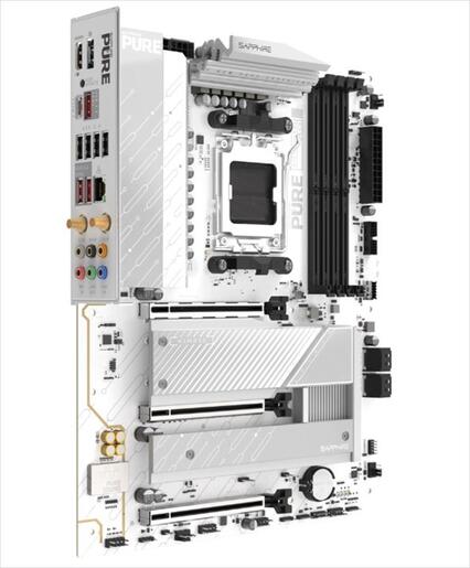 MB AM5 B850A PURE WHITE WIFI7 SAPPHIRE 4xDDR5 8000Mhz (O.C), DP, HDMI, PCI-Ex16 5.0, PCI-Ex4 4.0, PCI-Ex2 4.0, 3xM.2, 4xSATA3, 2.5GbE, Wi-Fi 7, BT 5.4, 52123-11-40G