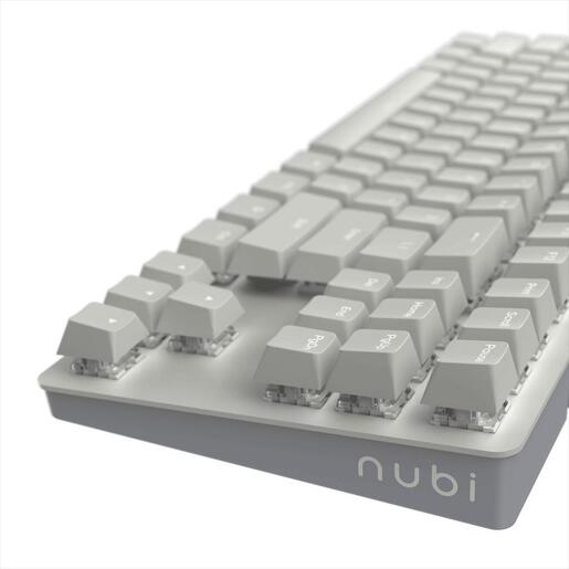 KEYBOARD MECHANICAL NUBI NK87 TKL, G3ms Sapphire V2 Hot-swappable, USB-C, White, NK87-WH-ANSI