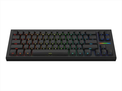 KEYBOARD MECHANICAL NUBI NK68HE, 65%, RGB, G3MS Magnetite Ice Hot-swappable, USB-C, Black, NK68-HE-BL-ANSI