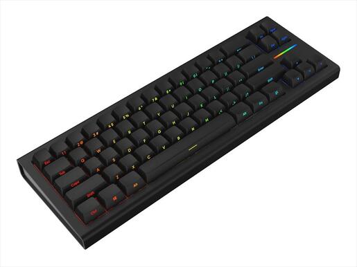 KEYBOARD MECHANICAL NUBI NK68HE, 65%, RGB, G3MS Magnetite Ice Hot-swappable, USB-C, Black, NK68-HE-BL-ANSI