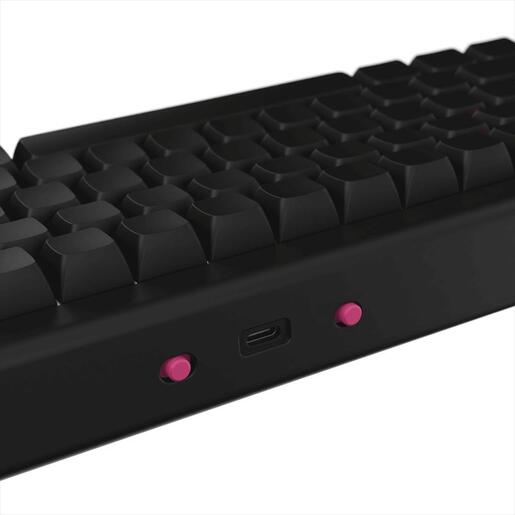 KEYBOARD MECHANICAL NUBI NK68HE, 65%, RGB, G3MS Magnetite Ice Hot-swappable, USB-C, Black, NK68-HE-BL-ANSI