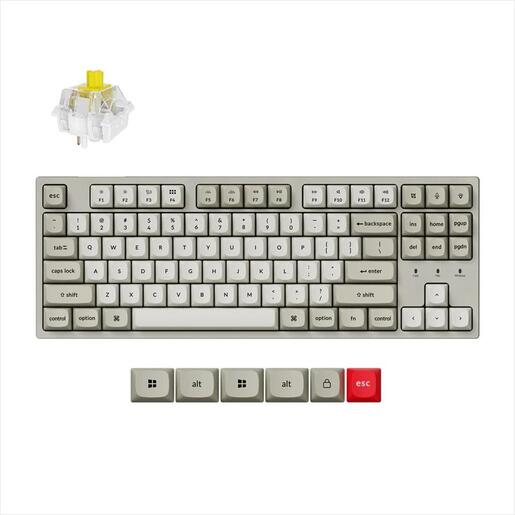 KEYBOARD MECHANICAL KEYCHRON C1 Pro 8K QMK/VIA TKL RGB HS Keychron Super Banana switch, C1PX-M4