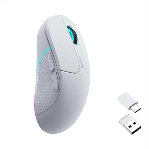 MOUSE WIRELESS USB KEYCHRON M3 WHITE, RGB, w/bluetooth, 26000 DPI, M3-A3
