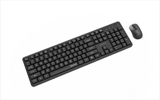 COMBO KEYBOARD AND MOUSE WIRELESS GEMBIRD SILENT KEY PRO, Black, KBS-WMS-01