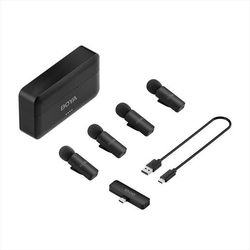 MICROPHONE WIRELESS SYSTEM BOYA BY-V4U, 2xMIC, USB-C Receiver, Black, BY-V4U