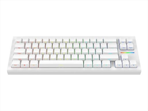 KEYBOARD MECHANICAL NUBI NK68HE, 65%, RGB, G3MS Magnetite Ice Hot-swappable, USB-C, White, NK68-HE-WH-ANSI