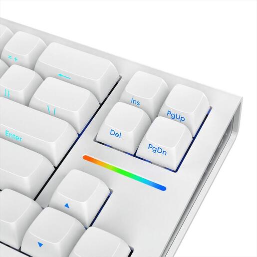 KEYBOARD MECHANICAL NUBI NK68HE, 65%, RGB, G3MS Magnetite Ice Hot-swappable, USB-C, White, NK68-HE-WH-ANSI