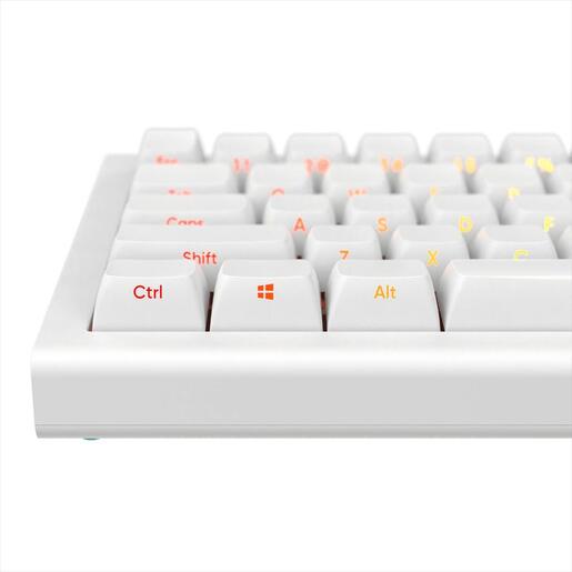 KEYBOARD MECHANICAL NUBI NK68HE, 65%, RGB, G3MS Magnetite Ice Hot-swappable, USB-C, White, NK68-HE-WH-ANSI