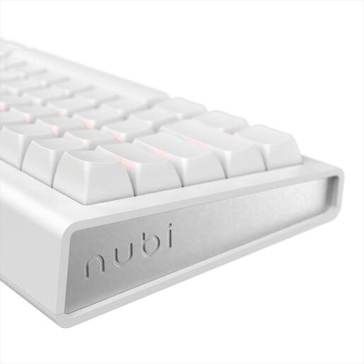 KEYBOARD MECHANICAL NUBI NK68HE, 65%, RGB, G3MS Magnetite Ice Hot-swappable, USB-C, White, NK68-HE-WH-ANSI