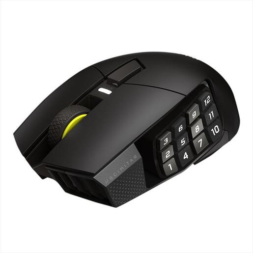 MOUSE WIRELESS CORSAIR Scimitar Elite SE RGB Gaming MOBA/MMO (16 buttons), 2.4Ghz & BT, Black, CH-9314014-WW