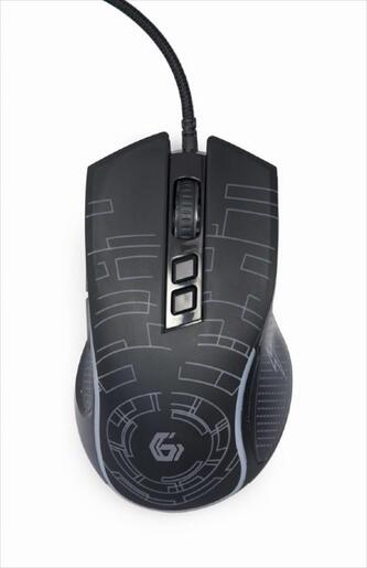 MOUSE WIRED GEMBIRD, Gaming Mouse, USB, RGB ambient light, 3600DPI, Black, MUSG-RGB-01