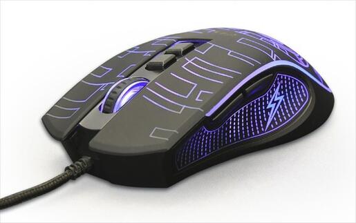MOUSE WIRED GEMBIRD, Gaming Mouse, USB, RGB ambient light, 3600DPI, Black, MUSG-RGB-01