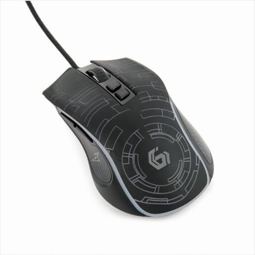 MOUSE WIRED GEMBIRD, Gaming Mouse, USB, RGB ambient light, 3600DPI, Black, MUSG-RGB-01