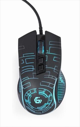MOUSE WIRED GEMBIRD, Gaming Mouse, USB, RGB ambient light, 3600DPI, Black, MUSG-RGB-01