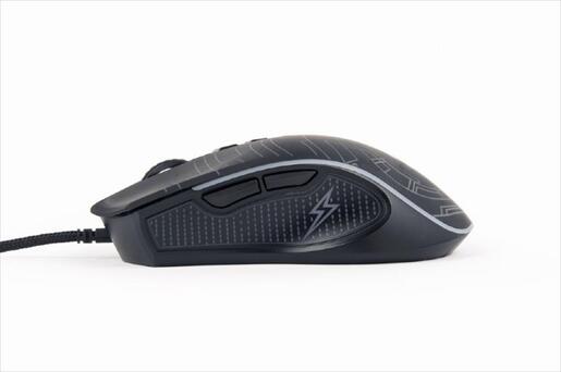 MOUSE WIRED GEMBIRD, Gaming Mouse, USB, RGB ambient light, 3600DPI, Black, MUSG-RGB-01