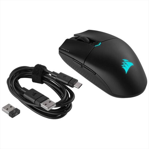 MOUSE WIRELESS CORSAIR KATAR ELITE RGB, Gaming Mouse, 69g, MARKSMAN 26000 DPI, 2.4Ghz/Bluetooth, Black, CH-931C111-EU