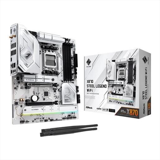 MB AM5 X870 STEEL LEGEND ASROCK 4xDDR5 8000(OC),1xPCIe5.0x16,1xPCIe4.0x16,1xM.2 Gen5,2xM.2 Gen4,4xSATAIII,HDMI,DP