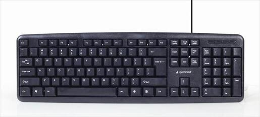 COMBO KEYBOARD MOUSE MOUSEPAD HEADPHONES WIRED GEMBIRD, Black, KBS-UO4-01