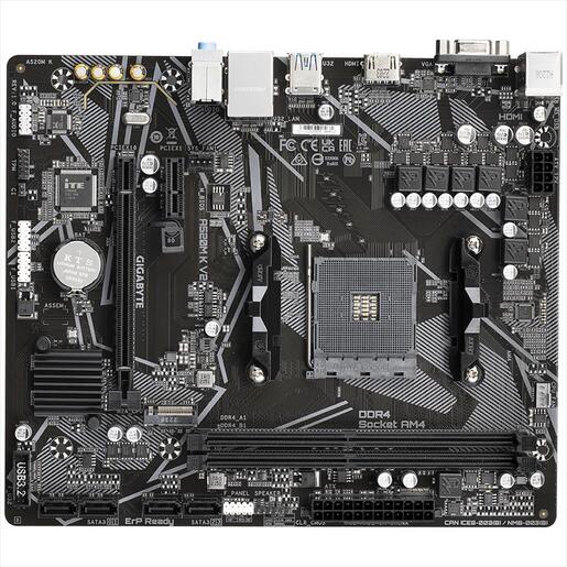 MB AM4 A520M K V2 GIGABYTE, M-ATX, 2xDDR4 5100Mhz (OC), VGA, HDMI, 1xPCIex16, 1xPCIex1, 1xM.2, 4xSATAIII, 2x USB 2.0, 4xUSB 3.2 Gen1